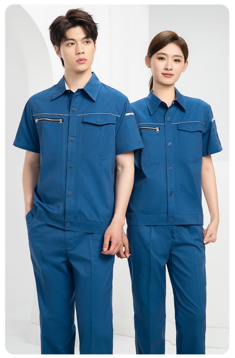 DL235X 高端夏季薄款長袖工作服定制印字薄款耐磨汽修工廠電焊車間勞保服(圖14)