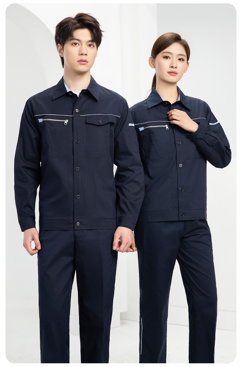 DL235X 高端夏季薄款長袖工作服定制印字薄款耐磨汽修工廠電焊車間勞保服(圖18)