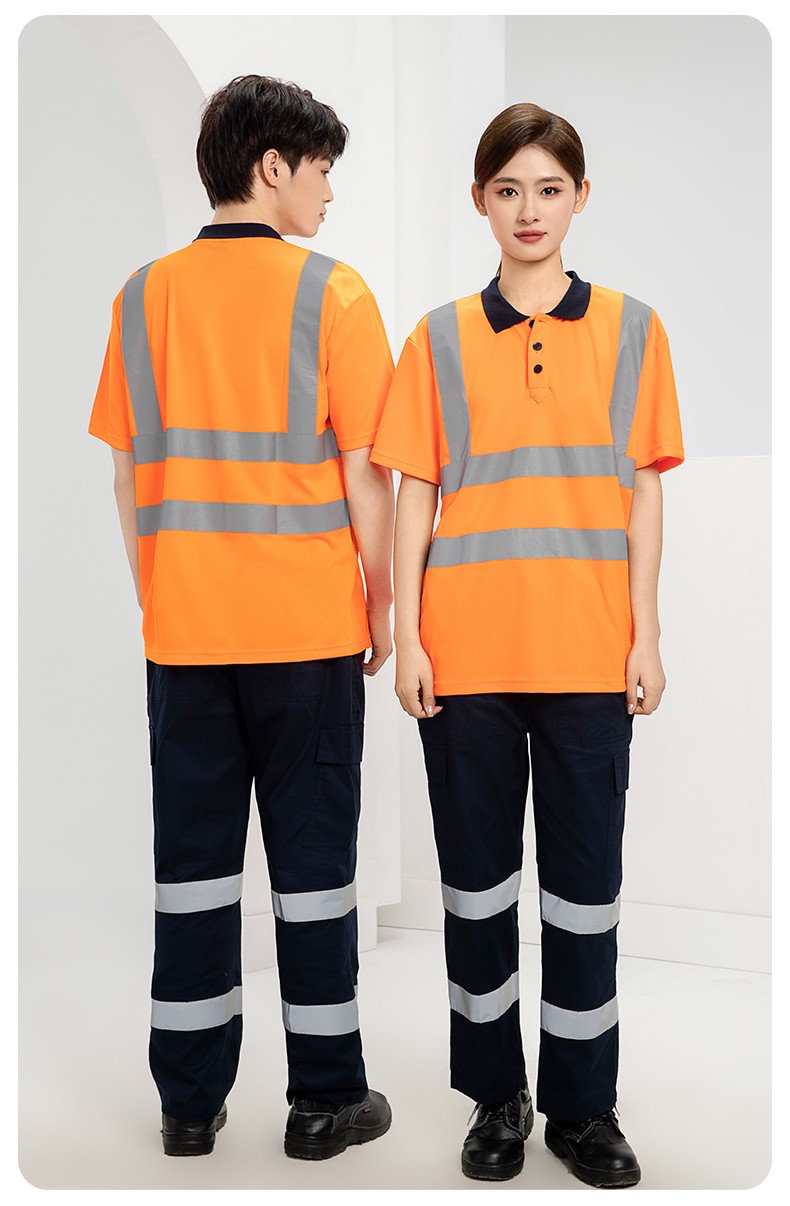 SG2120X 翻領速干反光polo男戶外環(huán)衛(wèi)道路施工環(huán)衛(wèi)安全建筑勞保反光工作服(圖23)