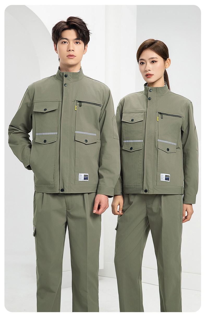 DM2311 海源春秋工作服耐磨勞保上衣工裝套裝車間工地工廠服勞保服印字(圖16)