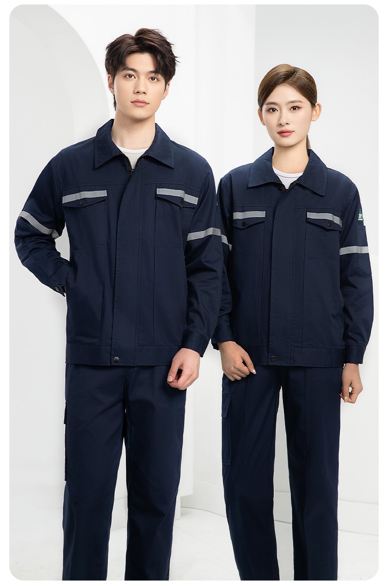 QM2091D 夏季工作服套裝男純棉長(zhǎng)短袖薄款反光海油工程工裝機(jī)電焊工勞保服(圖20)
