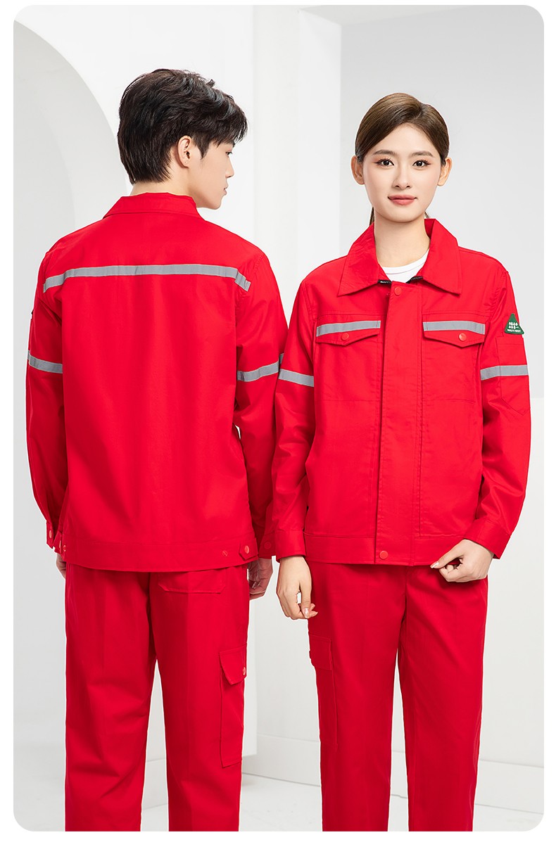 QM2091D 夏季工作服套裝男純棉長(zhǎng)短袖薄款反光海油工程工裝機(jī)電焊工勞保服(圖26)