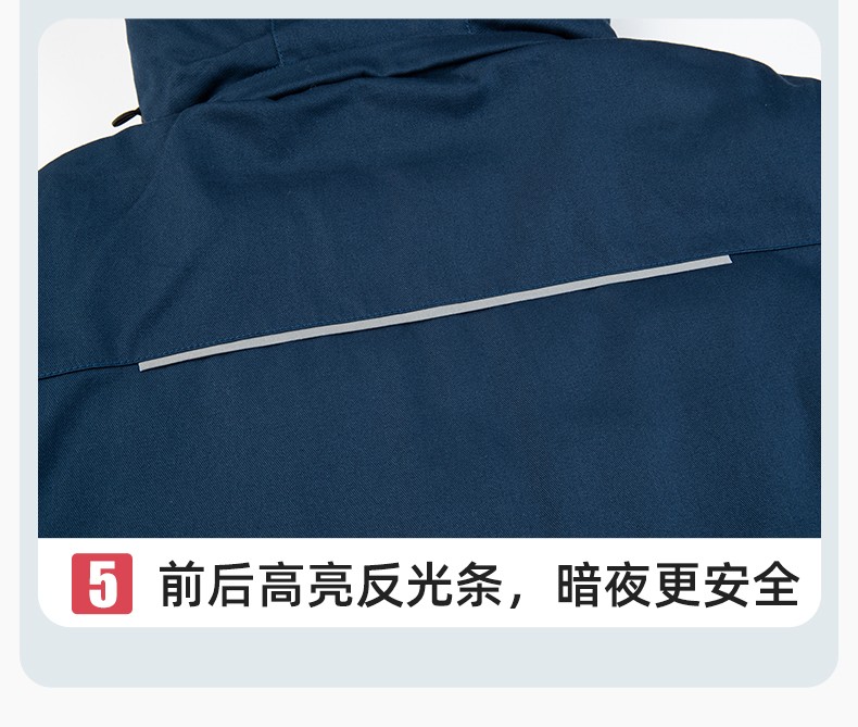 QM2320 純棉可拆卸工作服棉服定制男加絨加厚保暖汽車維修廠勞保服棉襖(圖13)