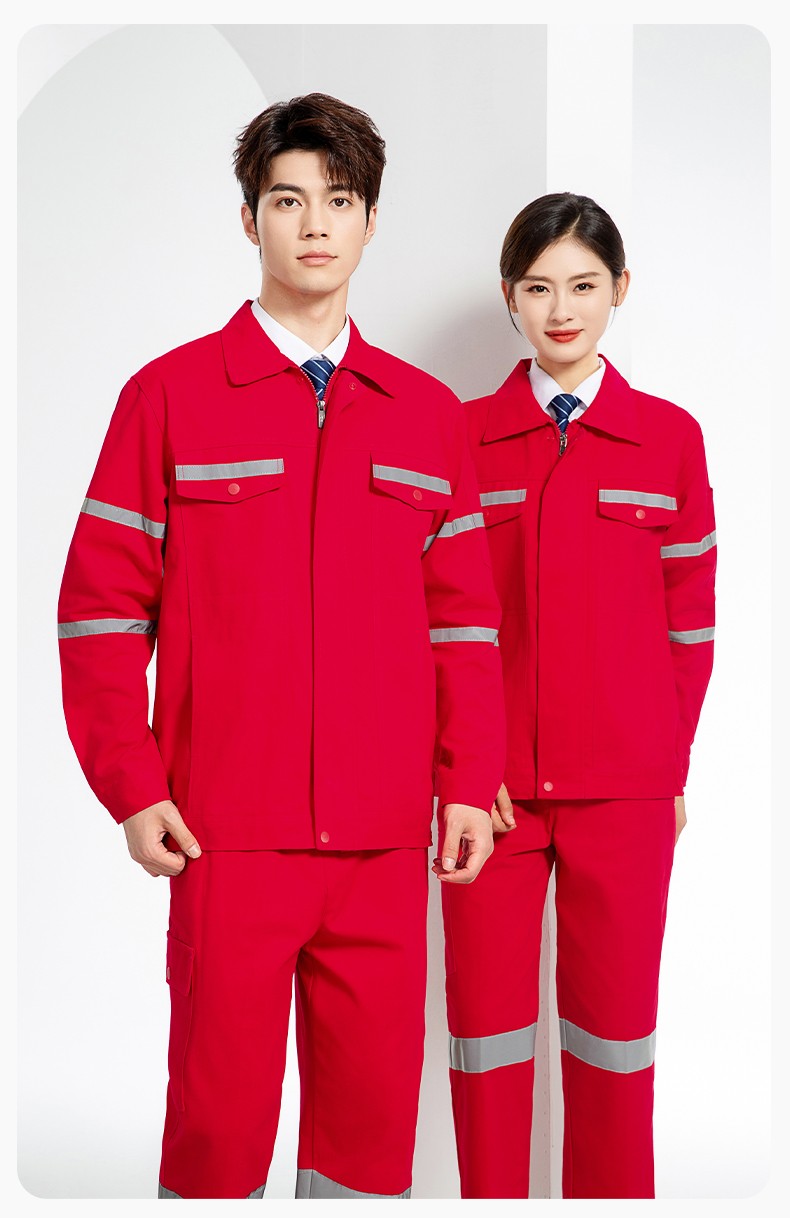 QM20137 純棉中海油勞保工作服套裝男女褲子加厚防燙耐磨耐臟電焊專用(圖18)