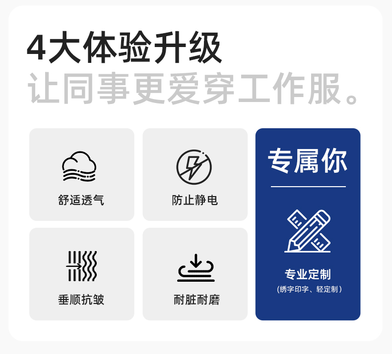 JC-162 春秋工作服套裝男純色反光條加油站汽修服車間電工服工作服定制(圖2)