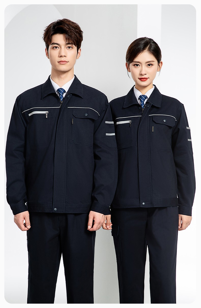 JC-S2206 春秋純棉工作服套裝印字男加厚耐磨全棉防燙焊工汽修勞保服定制(圖14)