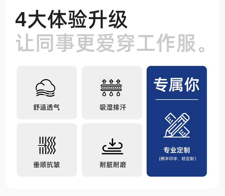 YM-230 春秋雙層工作服工裝男套裝加厚純色拉鏈款工廠工人定制夾克勞保服(圖2)