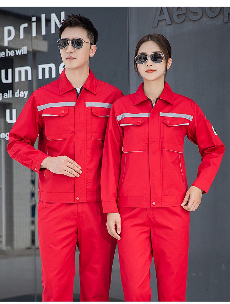 LW-8683F 防靜電工作服套裝男立體兜加油站反光條石油電子化工廠勞保服定制(圖26)