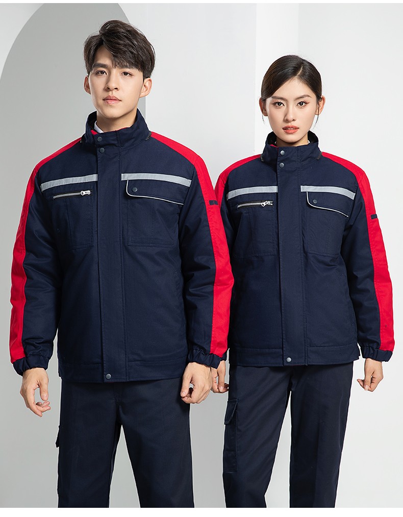 LW-8869Y 冬季羽絨內(nèi)膽工作服棉服定制工廠車間戶外男保溫反光條保暖棉襖棉衣工作服(圖20)
