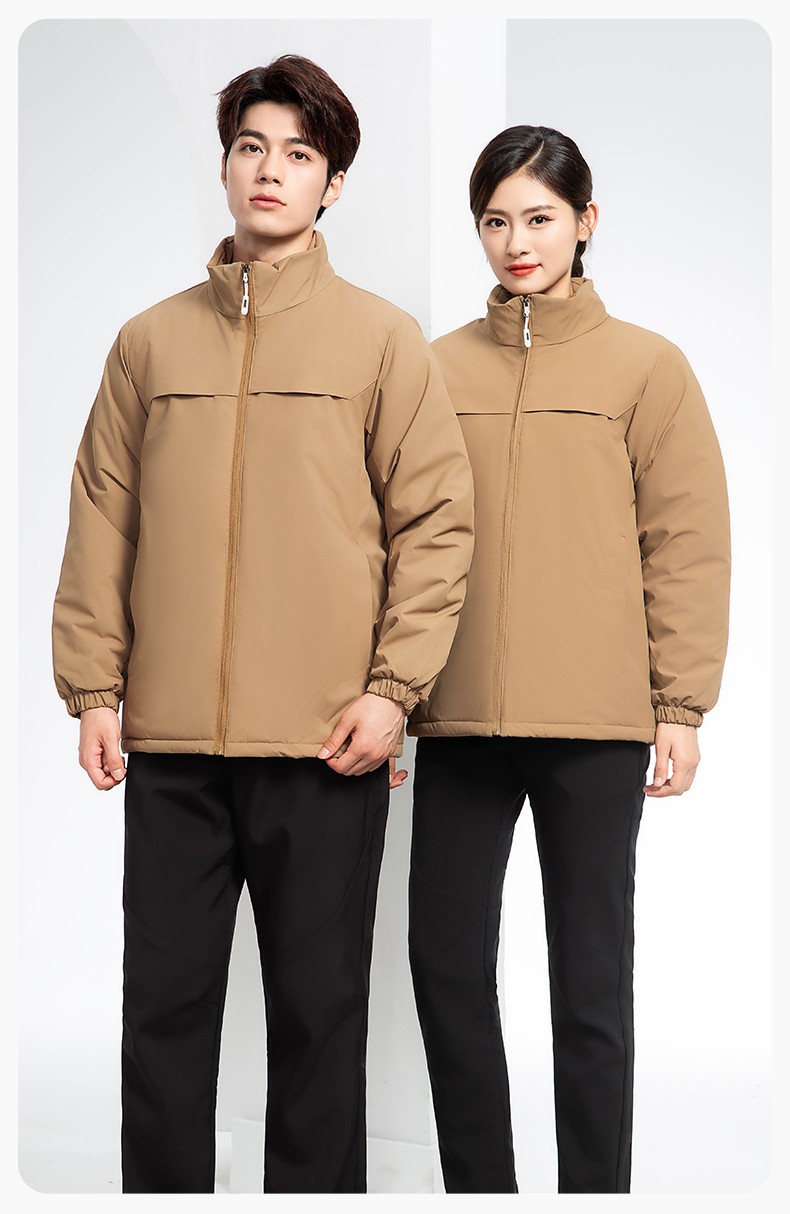 YJ-768 冬季一體式棉沖鋒衣工作服男純色加厚保暖工廠企業(yè)裝團(tuán)體服定制(圖16)