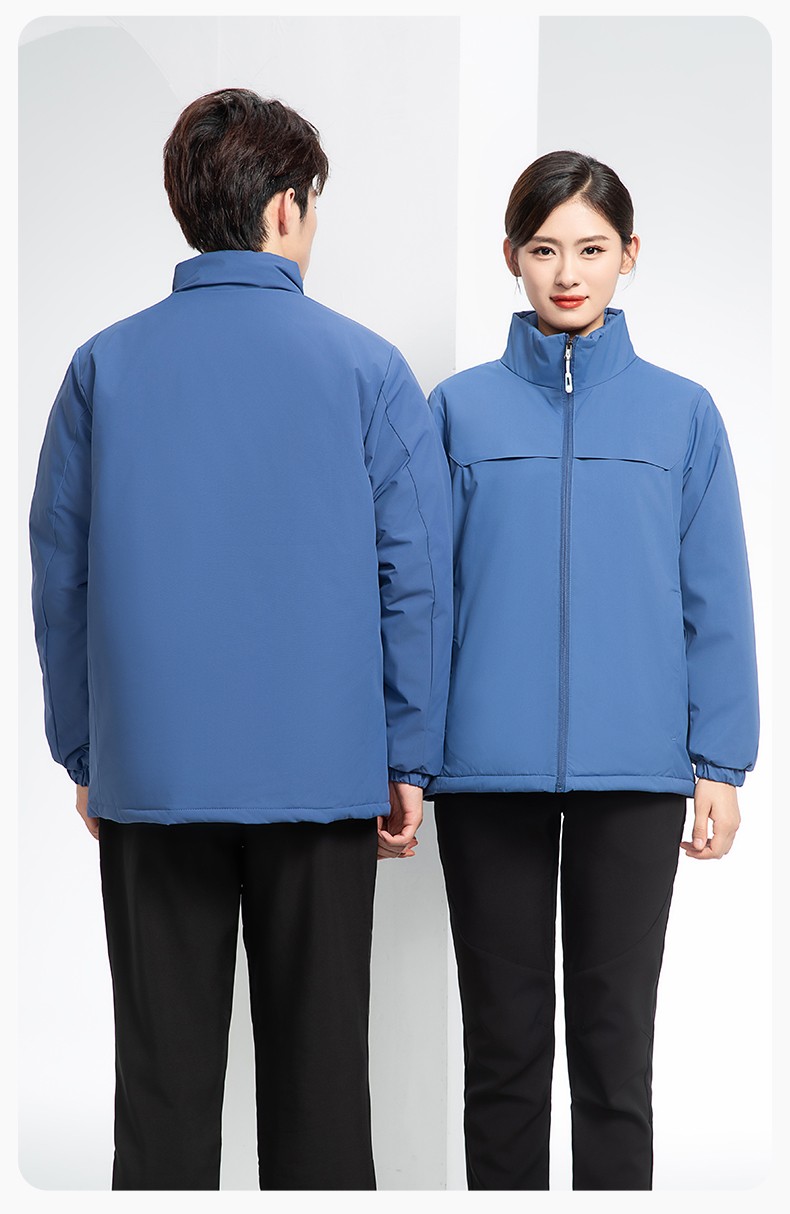 YJ-768 冬季一體式棉沖鋒衣工作服男純色加厚保暖工廠企業(yè)裝團(tuán)體服定制(圖20)